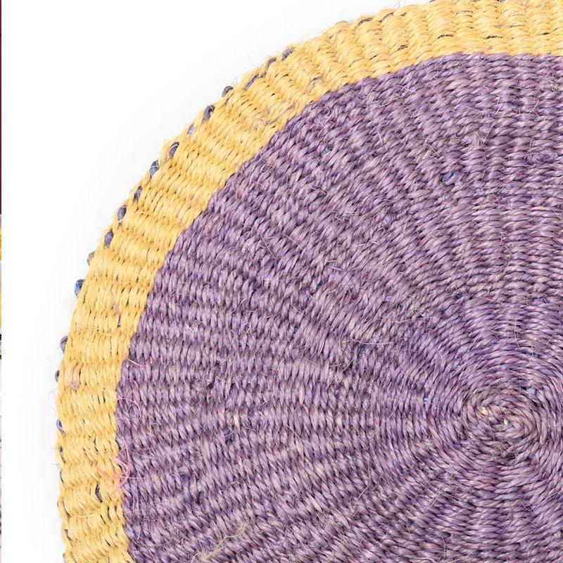 The Basket Room Mosi Woven Placemat - Lavender & Yellow - Waha Lifestyle