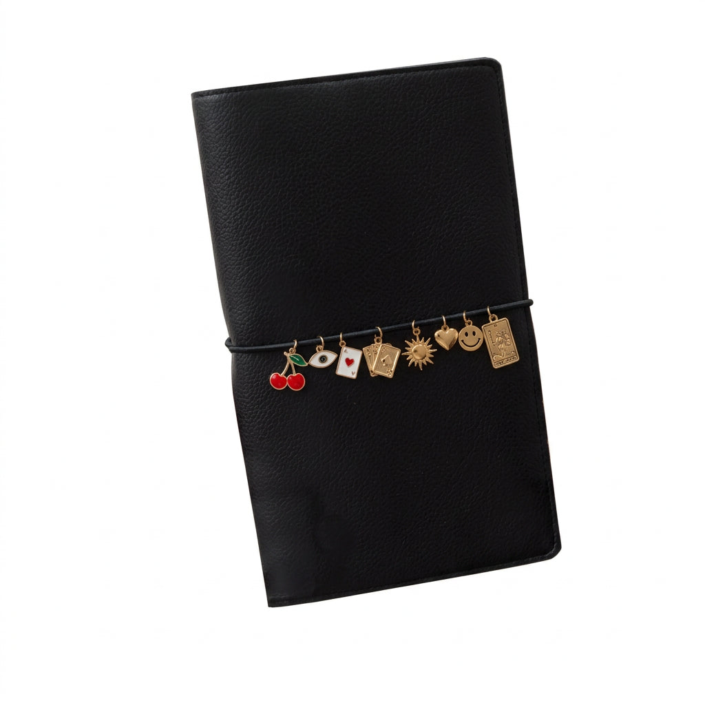 Gold-Tone Stainless Steel Notebook Cover Charm