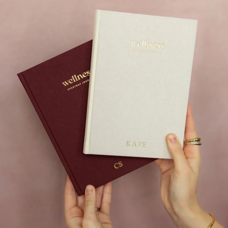 6-Month Undated Wellness Journal with Cloth Hardcover - A5