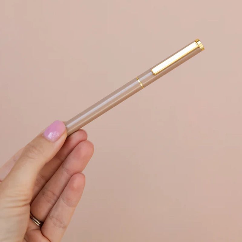 THE INSPIRED STORIES Black Ink Ballpoint Pen with Gold Detailing in Kuwait - Waha Lifestyle