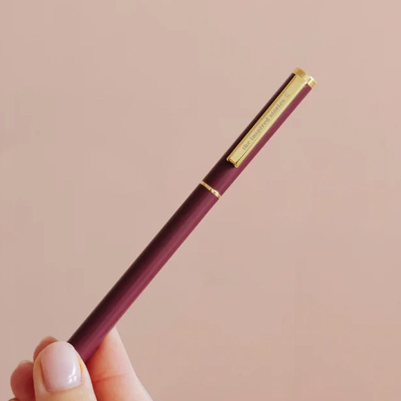 THE INSPIRED STORIES Black Ink Ballpoint Pen with Gold Detailing in Kuwait - Waha Lifestyle