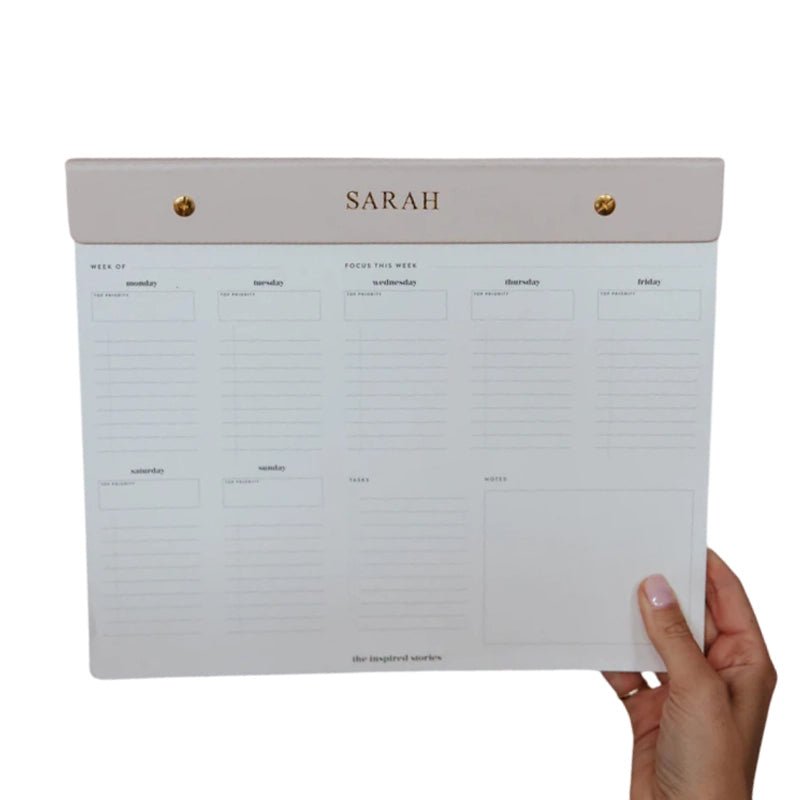 THE INSPIRED STORIES Refillable Lined Weekly Notepad in Kuwait - Waha Lifestyle