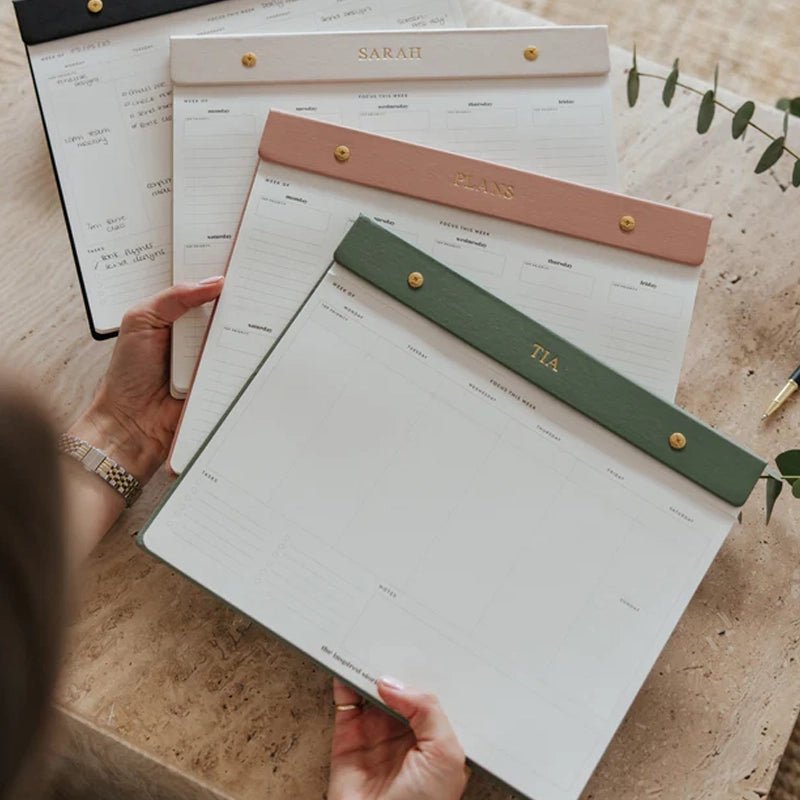 THE INSPIRED STORIES Refillable Lined Weekly Notepad in Kuwait - Waha Lifestyle