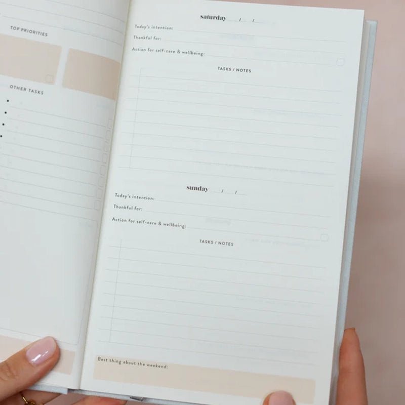 Undated Daily Planner with Fabric Hardcover - New Edition