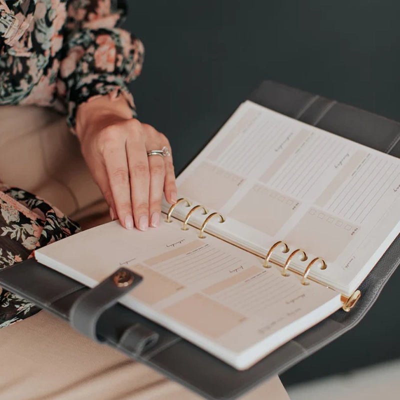 Undated Lifestyle Weekly Ring Binder Planner Set - A5