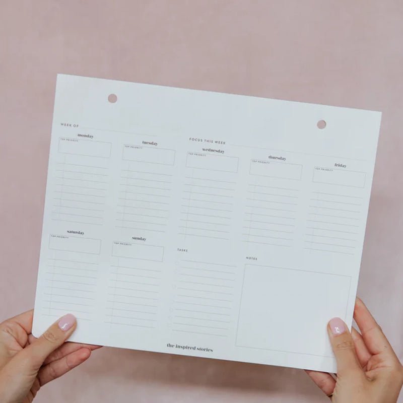 Weekly Lined Notepad Refill - 56 pages
