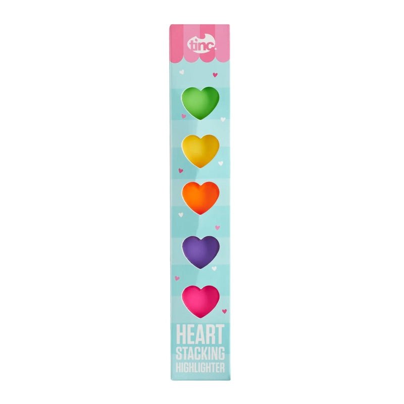 Heart Stacking Highlighter Pen for Study Notes - 6 Colours