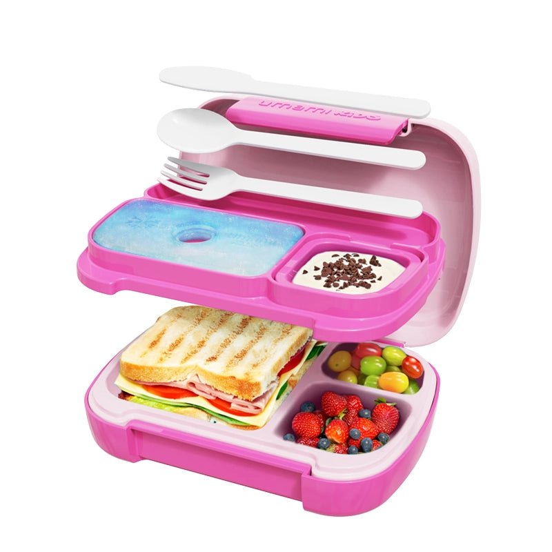 All-In-One Kids Bento Lunch Box with Cutlery