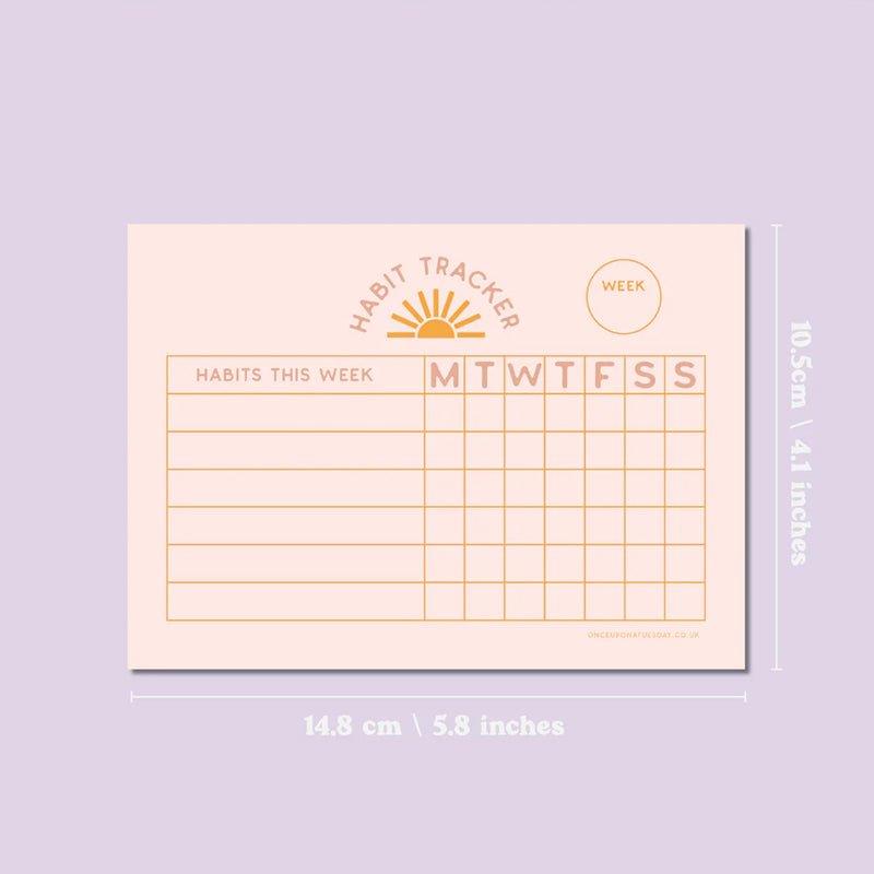 Weekly Habit Tracker Pad - A6 - Waha Lifestyle