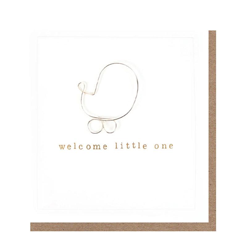 Wire Pram New Baby Born Card - Waha Lifestyle