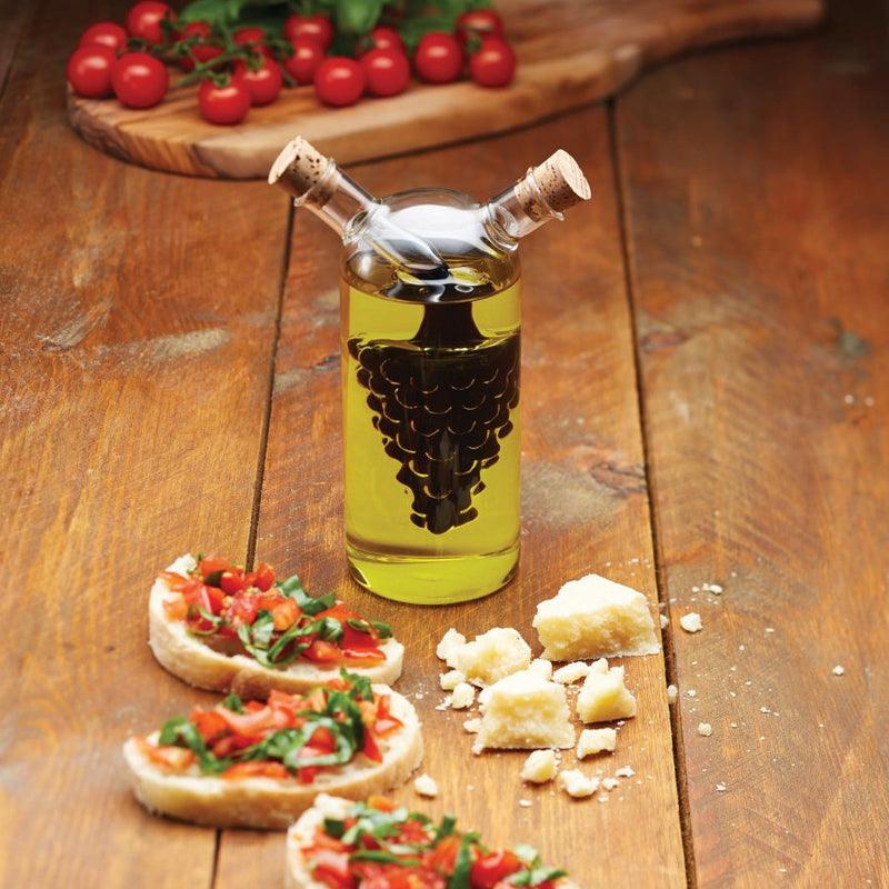 World of Flavours Italian 2 in 1 Oil & Vinegar Cruet Bottle - 300ml/50ml - Waha Lifestyle