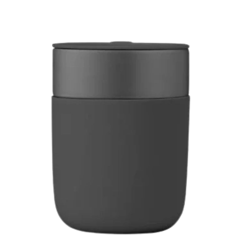 Portable Ceramic Mug with Protective Silicone Sleeve & Lid - 355ml
