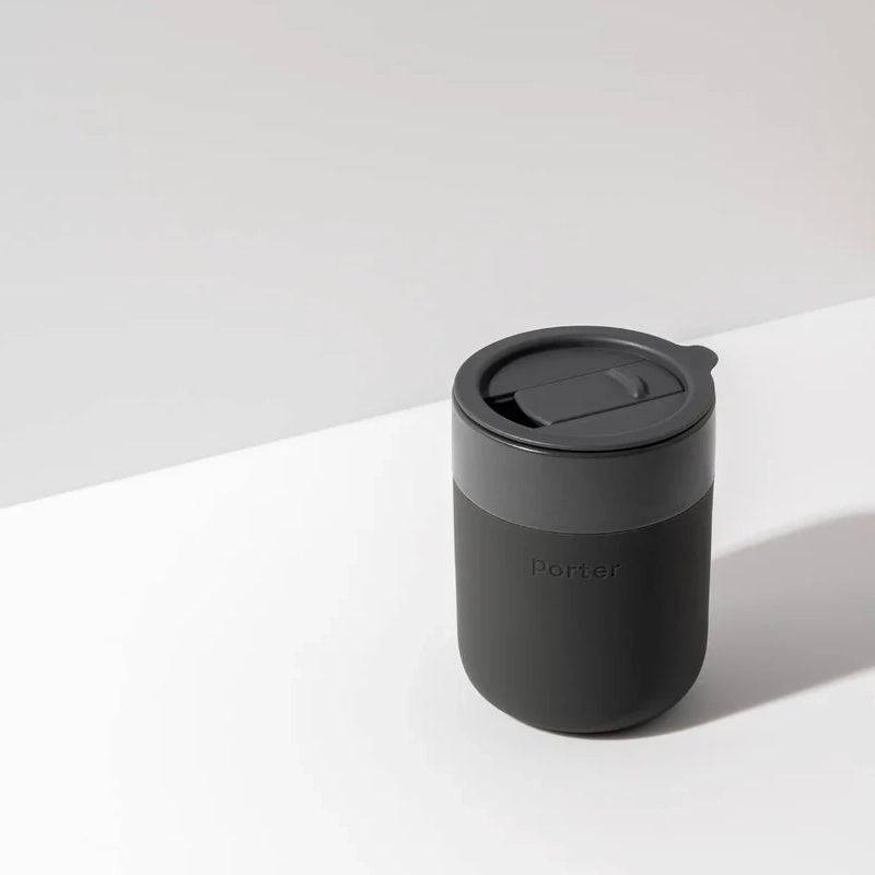 Portable Ceramic Mug with Protective Silicone Sleeve & Lid - 355ml