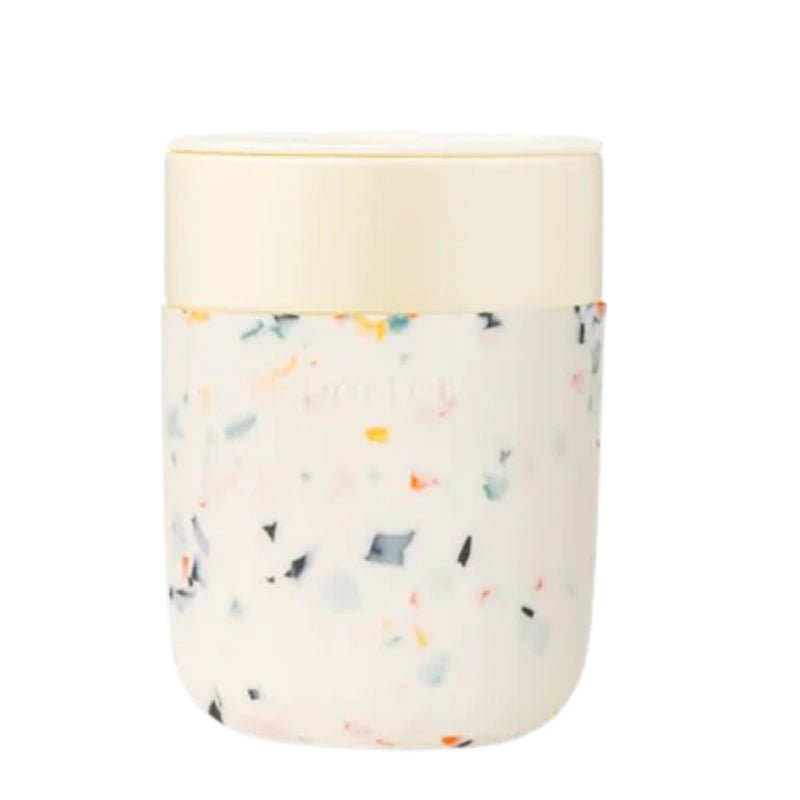 Portable Ceramic Mug with Protective Silicone Sleeve & Lid - 355ml
