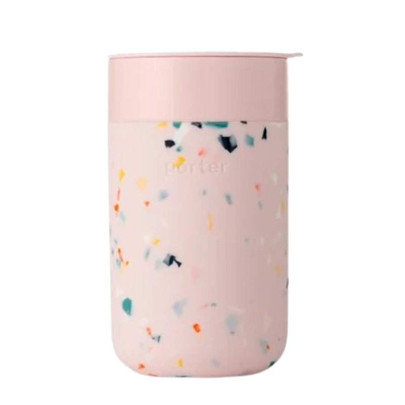 Portable Ceramic Mug with Protective Silicone Sleeve & Lid - 473ml