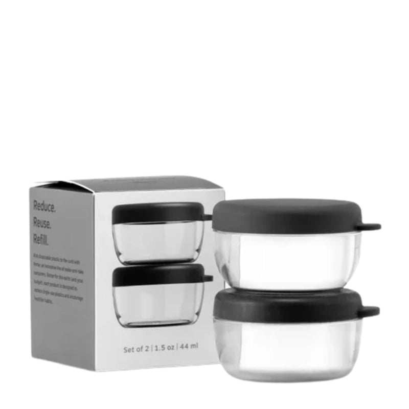 Reusable Leakproof Small Salad Dressing Containers - 2pcs