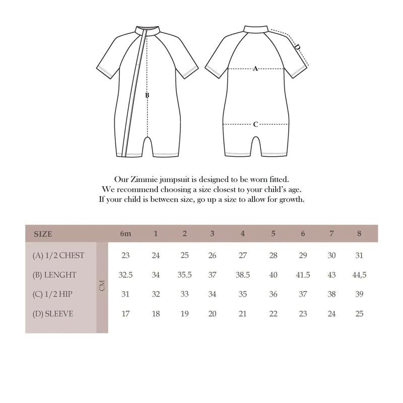 Zimmi Onesie Kids Swimsuitآ withآ Zip Closure - Unisex - Sand - Waha Lifestyle