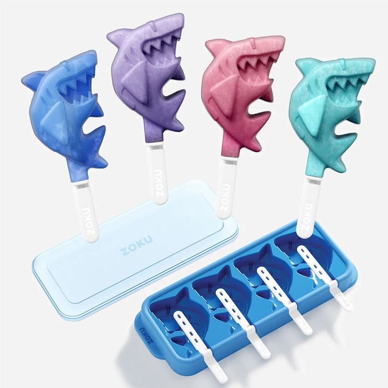 Reusable Silicone Shark Ice Pop Mould Tray
