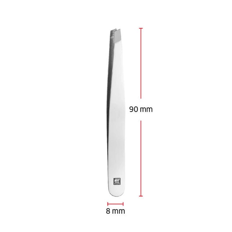 Classic Inox Stainless Steel Slanted Tweezers for Precision Eyebrow Grooming