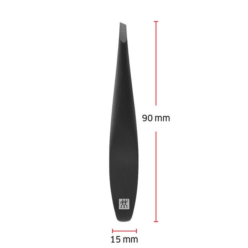 Premium Stainless Steel Slant Tweezers with Precision Tip for Eyebrow Grooming