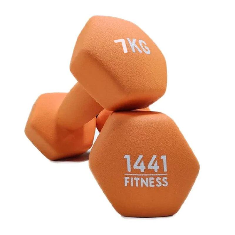 1441 Fitness Neoprene Dumbbells Set - 7kg