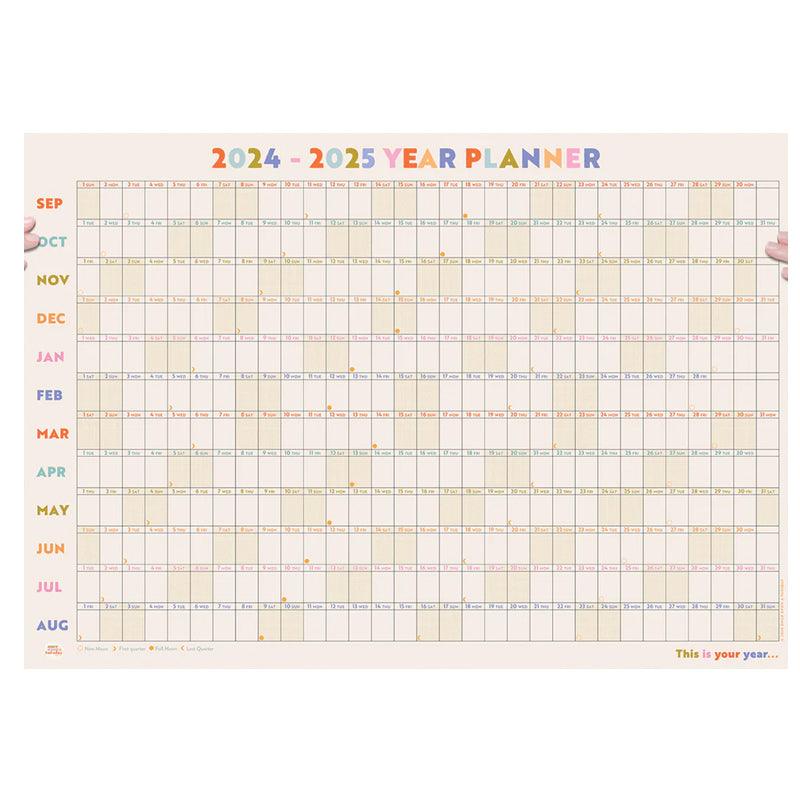 2024 - 2025 Academic Year Wall Planner - 49x70cm - Waha Lifestyle