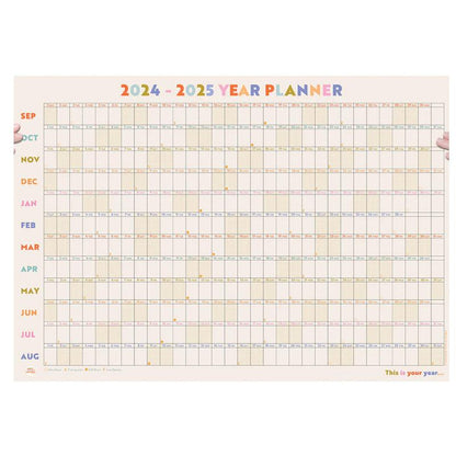 2024 - 2025 Academic Year Wall Planner - 49x70cm - Waha Lifestyle