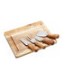 Acacia Wood Cheese Board & Knife Set - 5pcs