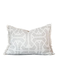 Also Home Tibble Linen & Cotton Pillow - Grey & Beige