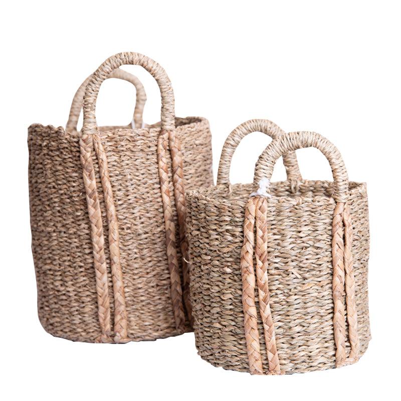 Also Home Tilaa Seagrass Storage Basket with Handles - 2pcs