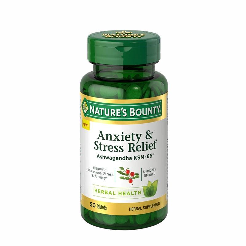 Anxiety and Stress Relief, Ashwagandha KSM-66 Tablets - 50pcs