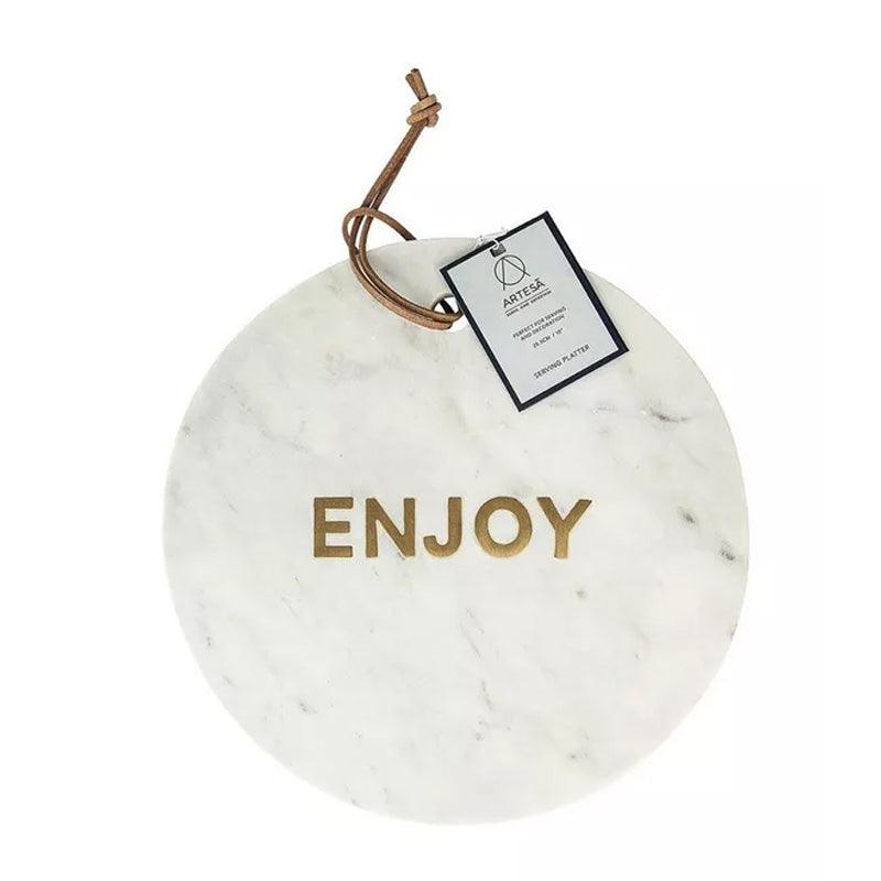 Round White Marble Cheese Serving Board