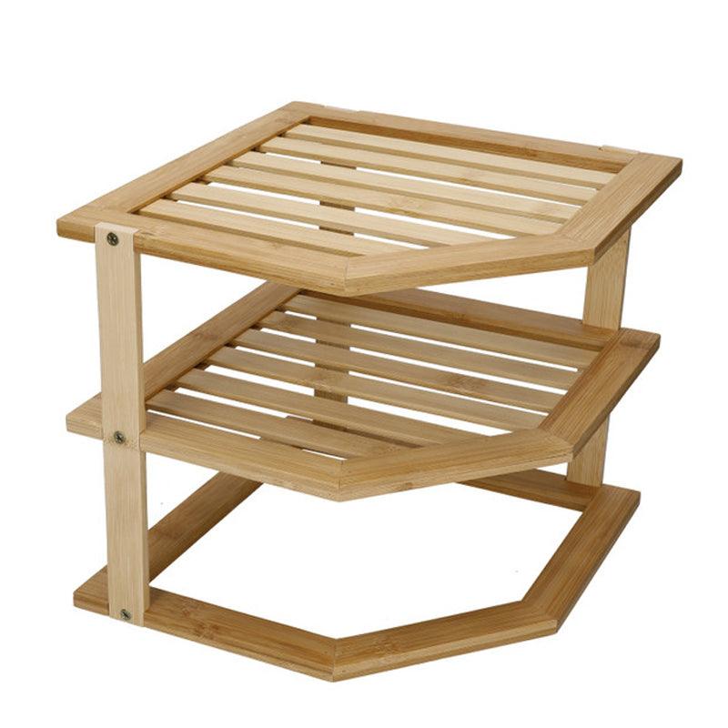 Copco Bamboo 3-Tier Kitchen Corner Storage Shelf