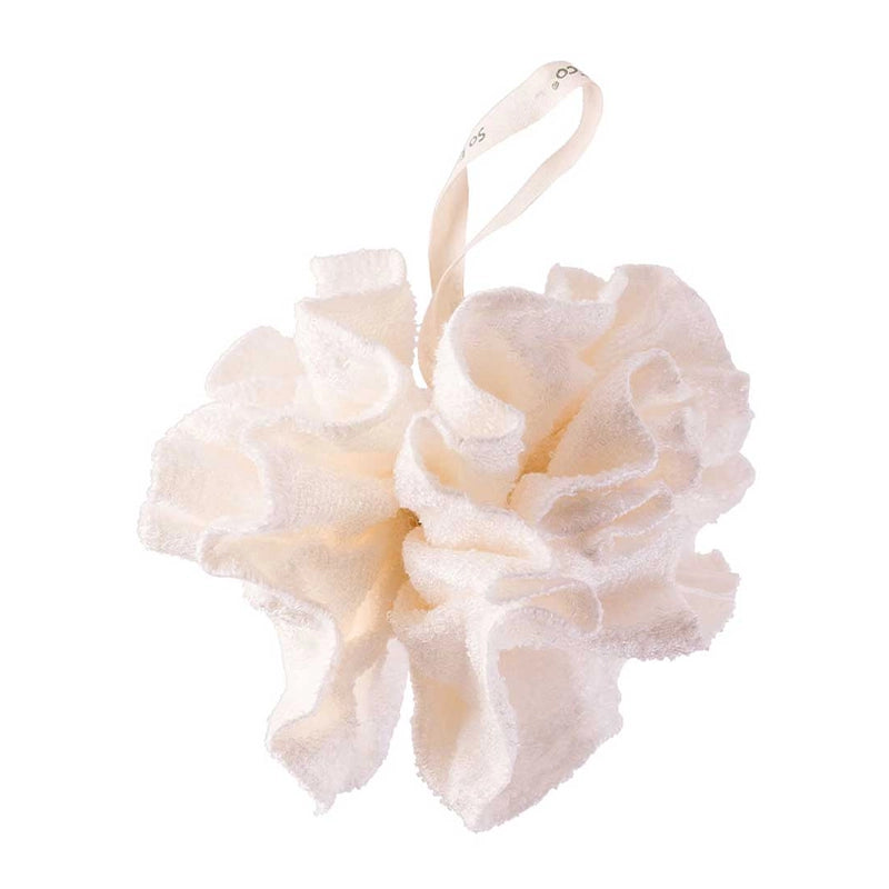 Bamboo Bath &amp; Shower Pouf - Soft Exfoliating Loofah with Hanging Loop