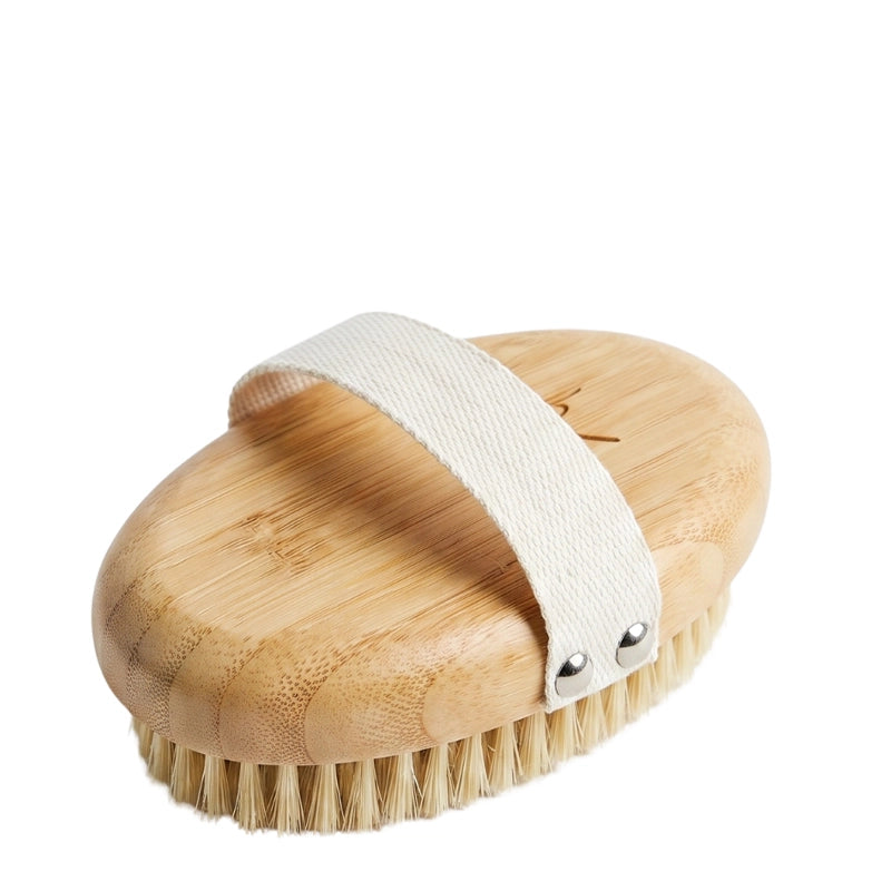 Bamboo Dry Body Brush with Sisal Bristles for Lymphatic Drainage