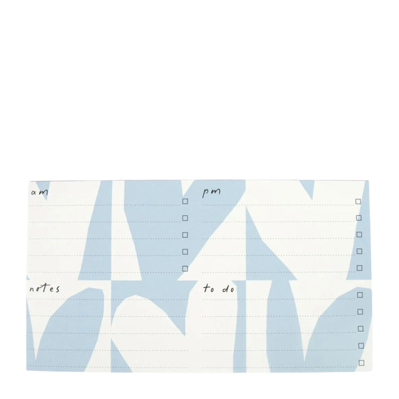 Blue Checkmate Hearts Desk Pad - Daily Planner, 60 Pages