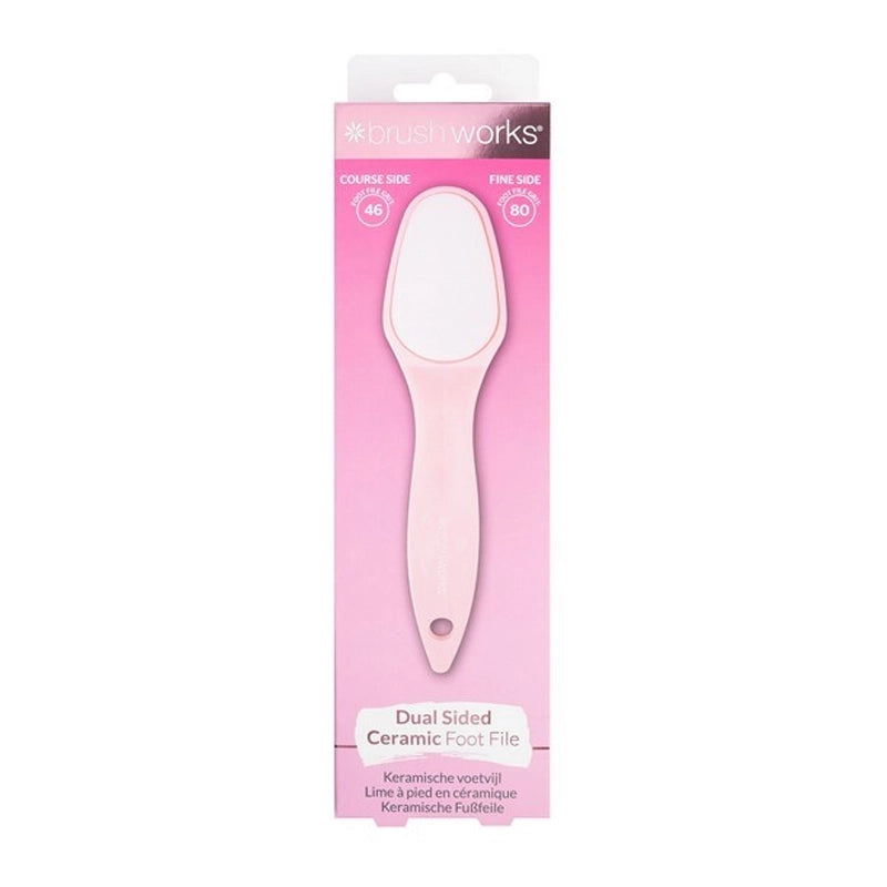 Ceramic Foot File, Double-Sided for Hard Skin - Pink