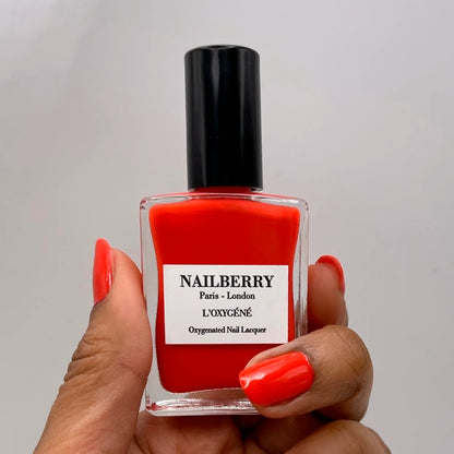 Cherry Cherie Red Orange Breathable Vegan Nail Polish  - 15ml