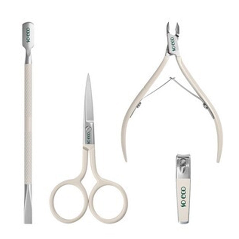 Complete Stainless Steel Manicure &amp; Cuticle Care Set - 4pcs