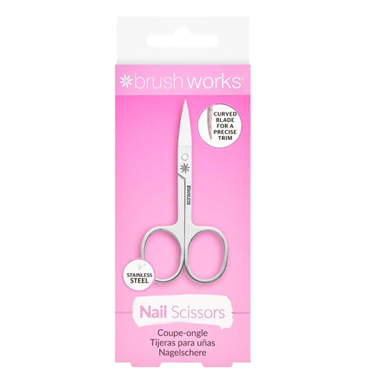 Curved Stainless Steel Nail Scissors for Fingernails &amp; Toenails