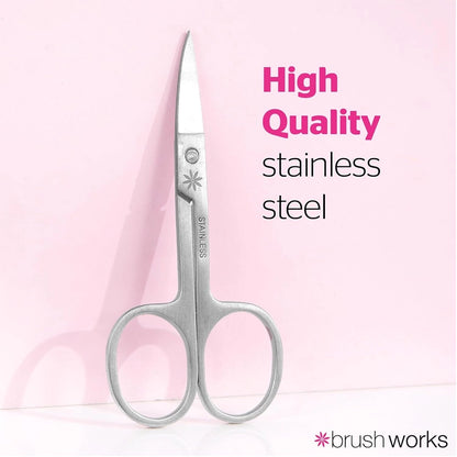 Curved Stainless Steel Nail Scissors for Fingernails &amp; Toenails