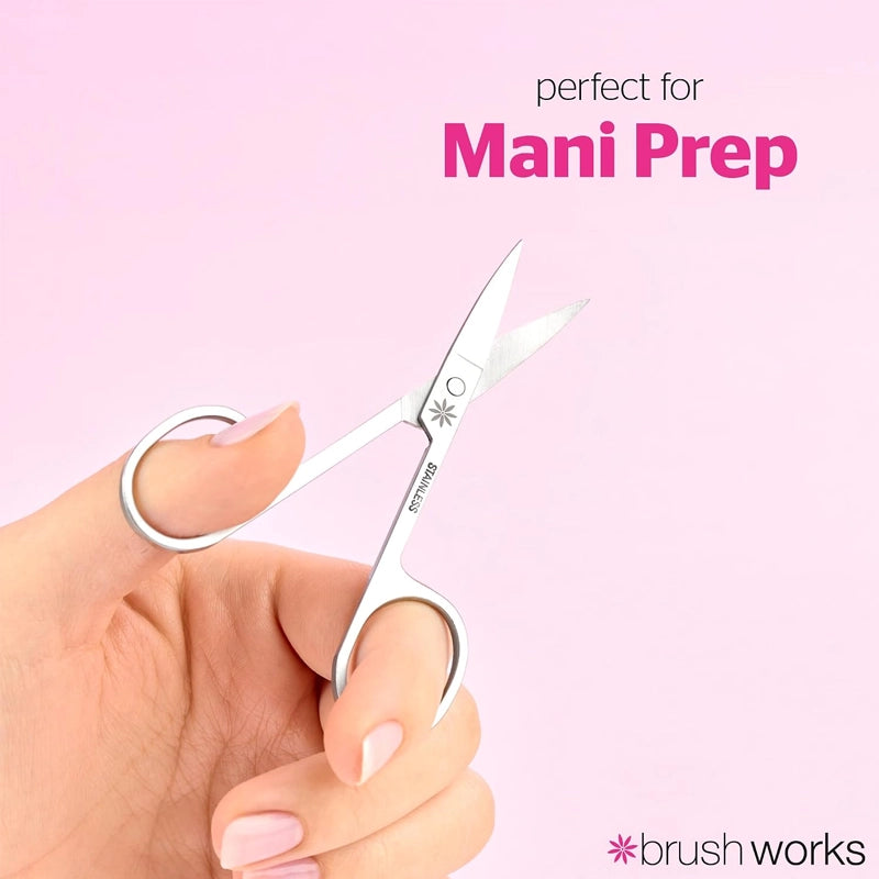 Curved Stainless Steel Nail Scissors for Fingernails &amp; Toenails