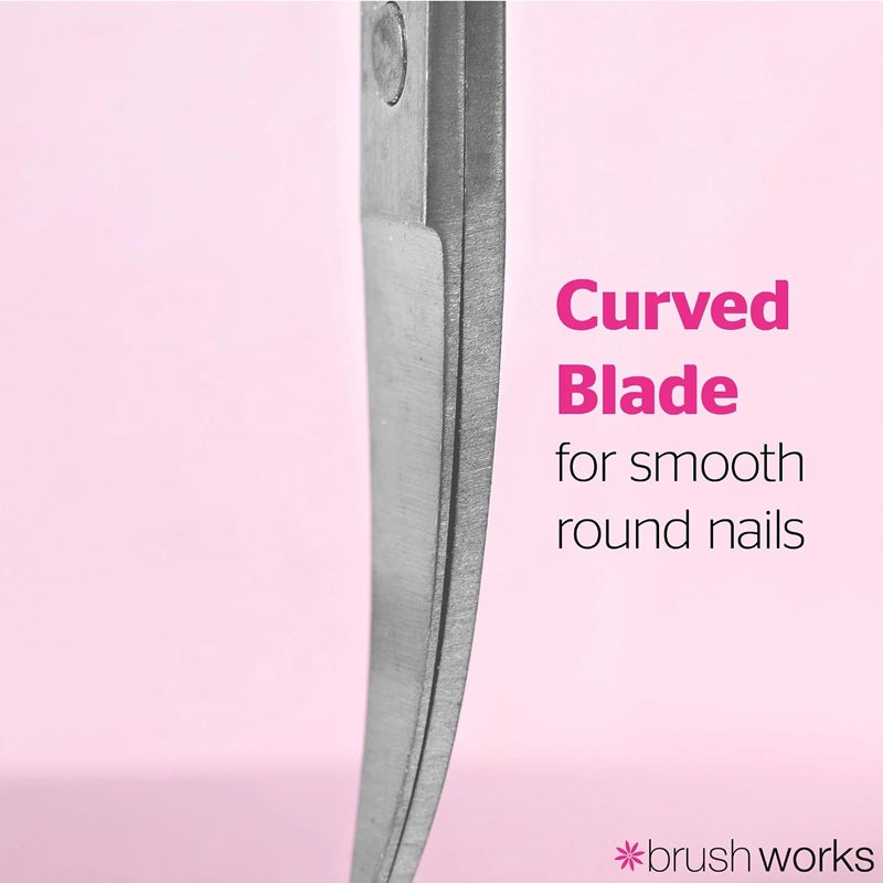 Curved Stainless Steel Nail Scissors for Fingernails &amp; Toenails
