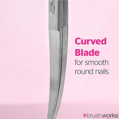 Curved Stainless Steel Nail Scissors for Fingernails &amp; Toenails