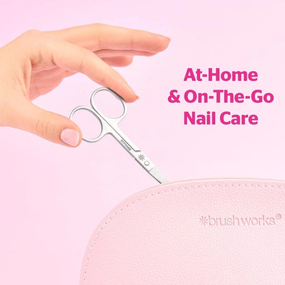 Curved Stainless Steel Nail Scissors for Fingernails &amp; Toenails