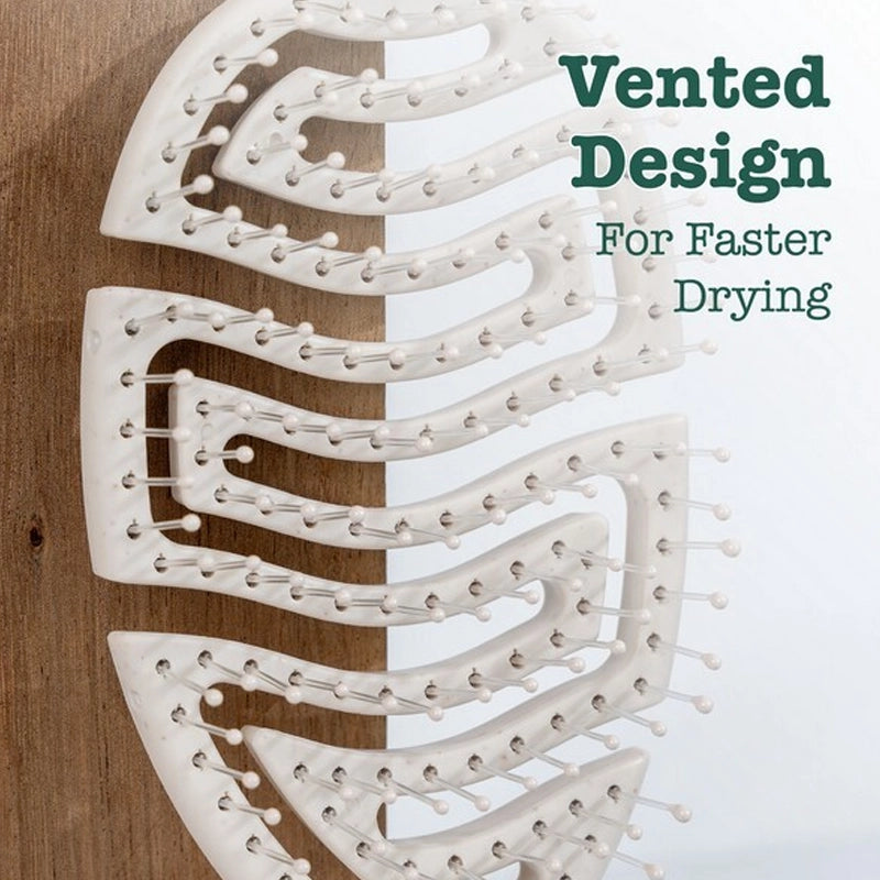 Curved Vented Detangling Brush for Wet &amp; Dry Hair - Oval Shape