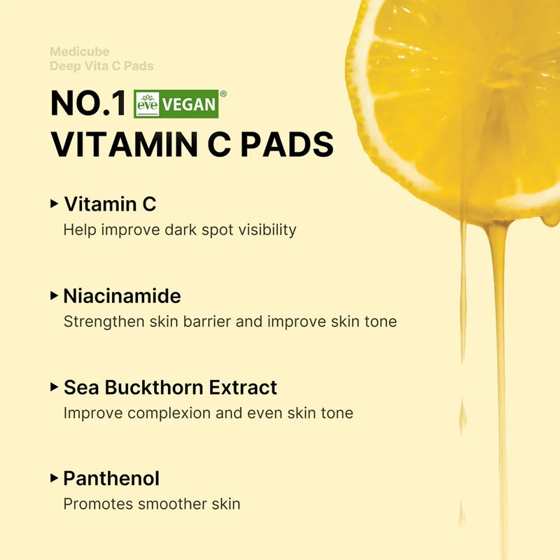 Deep Vita C Vitamin C Brightening Toner Pads - 70pcs