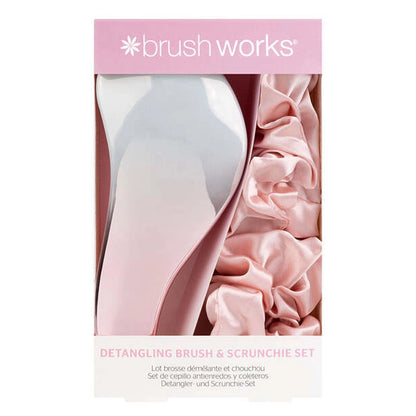 Detangling Brush &amp; Satin Scrunchie Gift Set - 3pcs