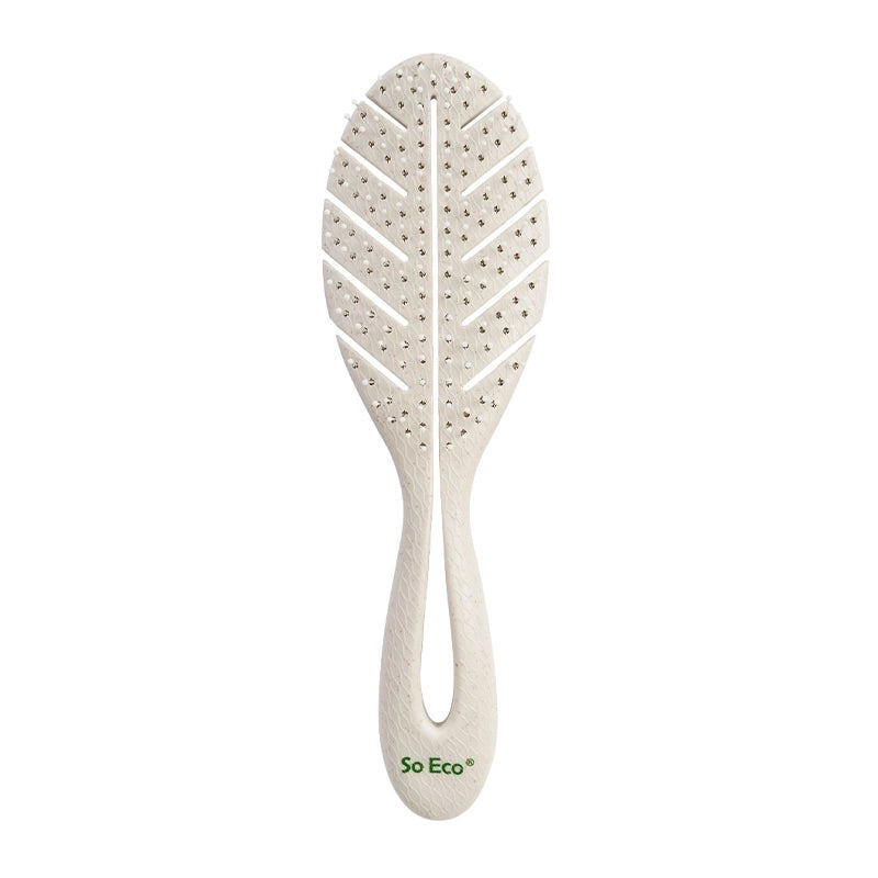 Biodegradable Detangling Leaf Brush for Wet Hair