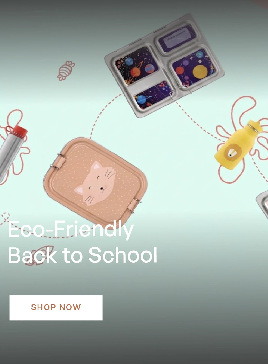 Eco-Friendly Back to School — reusable lunch boxes, bento sets and water bottles
